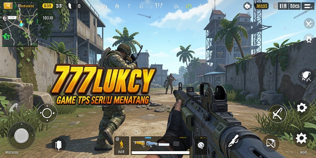 Screenshot dari gameplay menegangkan 777LUKCY dengan aksi TPS.