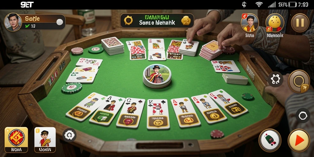Tampilan menarik dari gameplay Gaple yang seru.