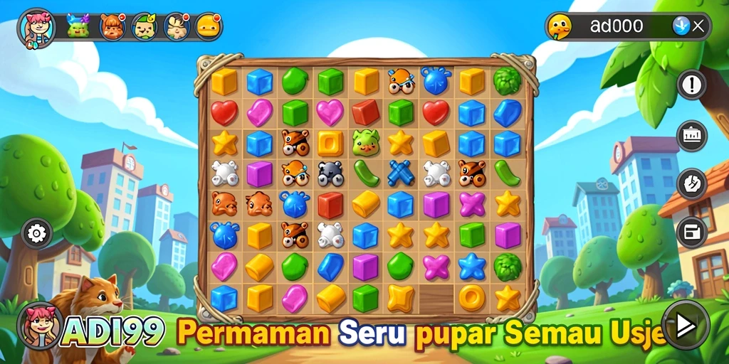 Tampilan gameplay seru di ADI99 dengan berbagai puzzle menarik.