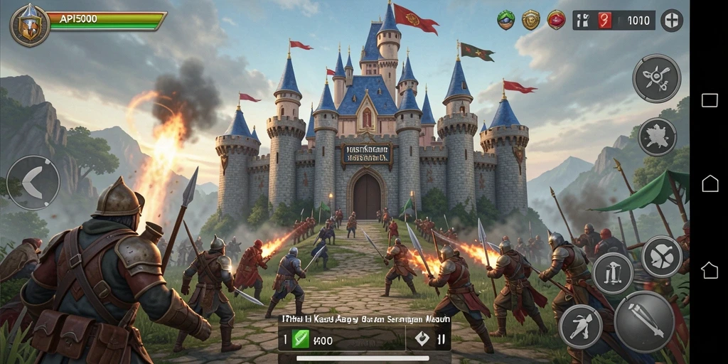 Screenshot gameplay API5000 menampilkan aksi menegangkan dalam Tower Defense.