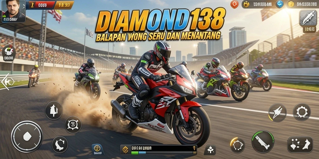 Tampilan spektakuler dari gameplay balapan motor di DIAMOND138.