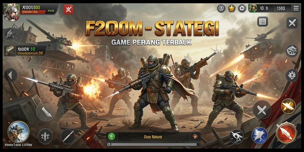 Tampilan gameplay epik dalam F200M, tantangan strategi yang mengasyikkan.