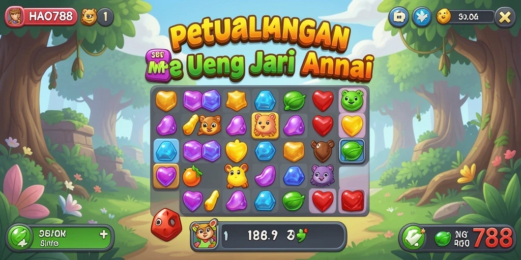 Gameplay seru dari HAO788 dengan objek berwarna cerah.