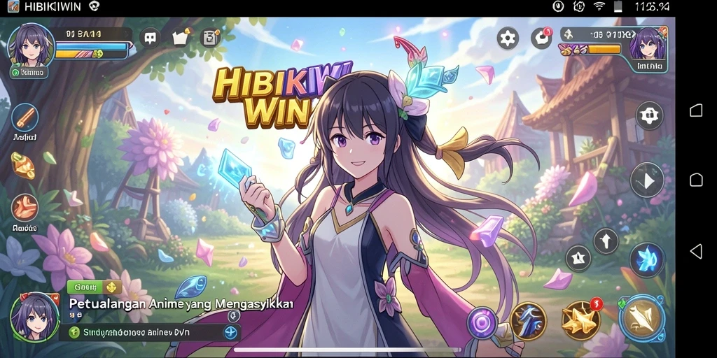 Tangkapan layar dari HIBIKIWIN menampilkan aksi pertarungan yang seru dan karakter anime yang berwarna-warni.