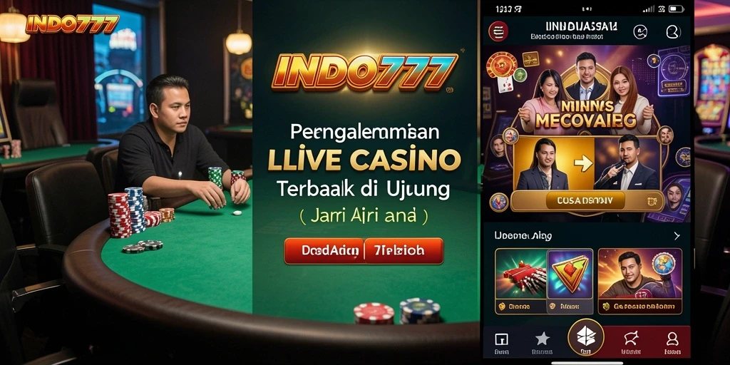 Tampilan gameplay Live Casino yang autentik dan mendebarkan di INDO777.