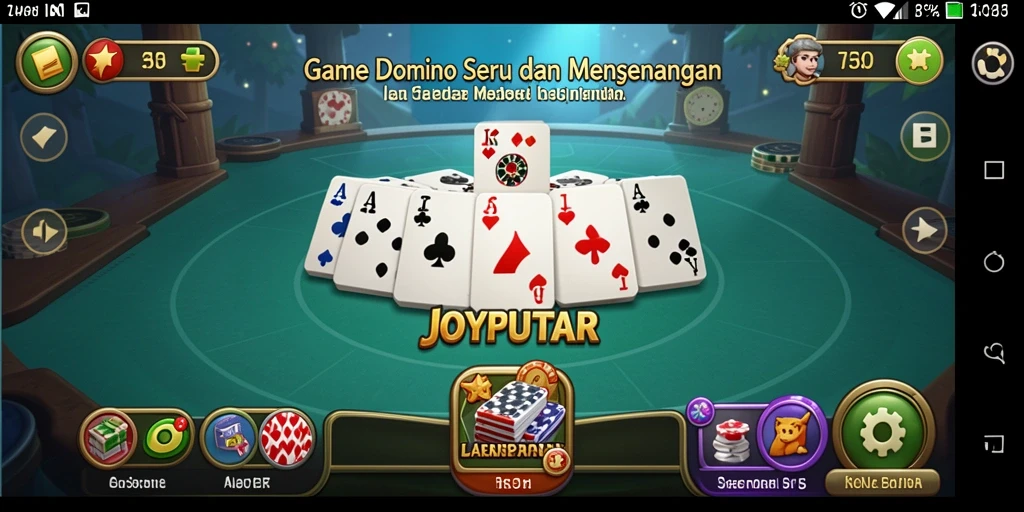 Tampilan gameplay Domino yang seru dan interaktif dalam JOYPUTAR.