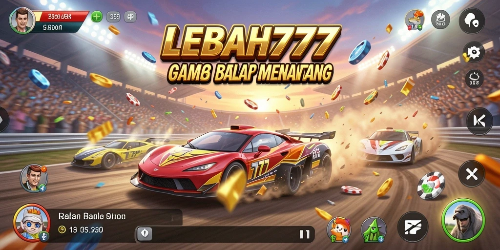 Tampilan gameplay balap yang menegangkan dalam LEBAH777.