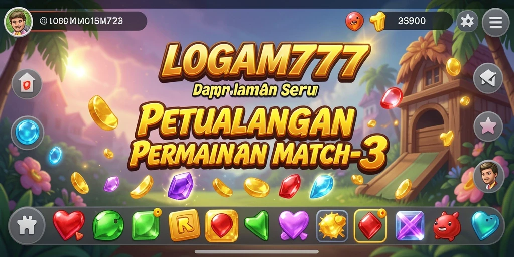 Tampilan gameplay LOGAM777 yang menakjubkan dengan kombinasi warna logam.