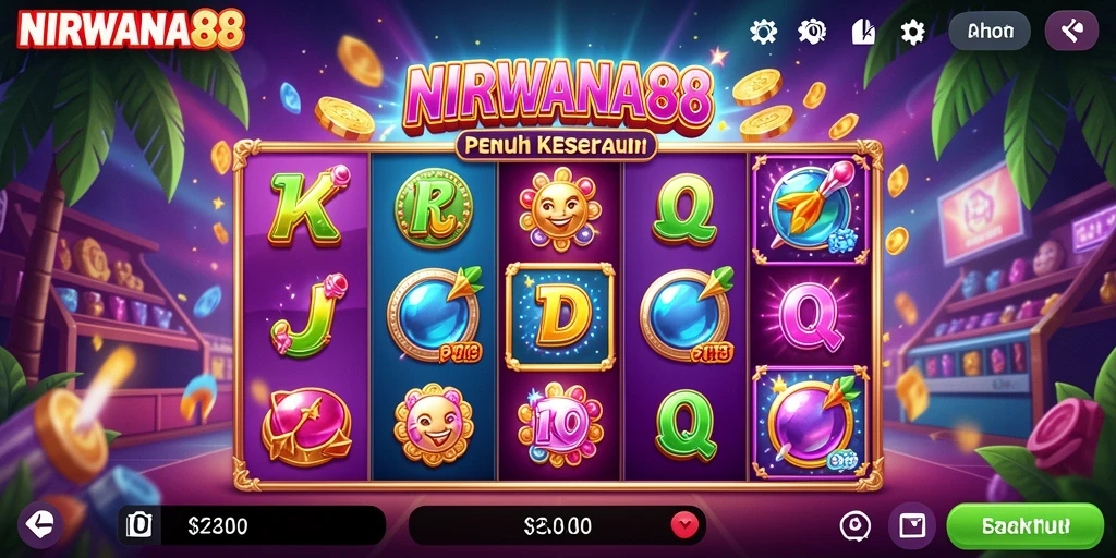 Tampilan gameplay Slot yang menarik dan penuh warna di NIRWANA88.