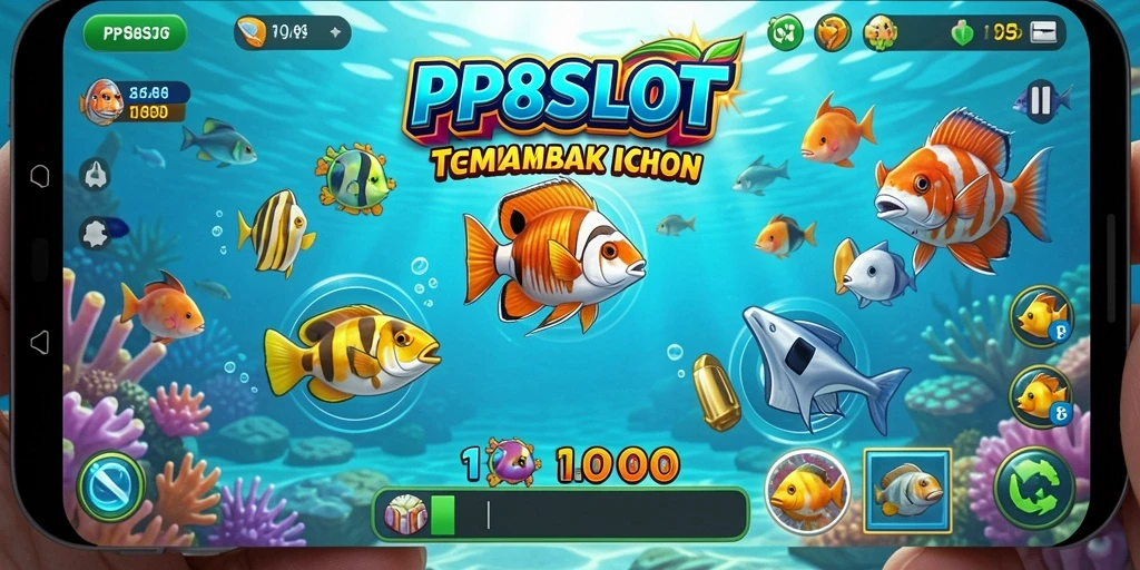 Gameplay seru PP8SLOT dengan aksi menembak ikan.