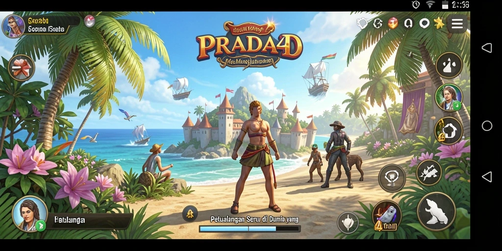 Tampilan gameplay petualangan yang mendebarkan di PRADA4D.