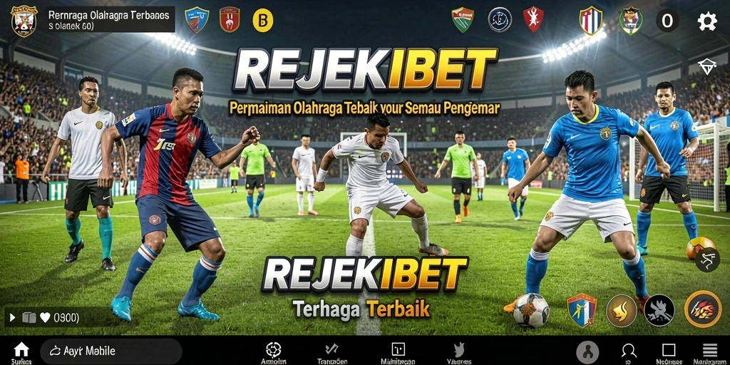 Screenshot utama REJEKIBET menunjukkan gameplay olahraga yang intens.