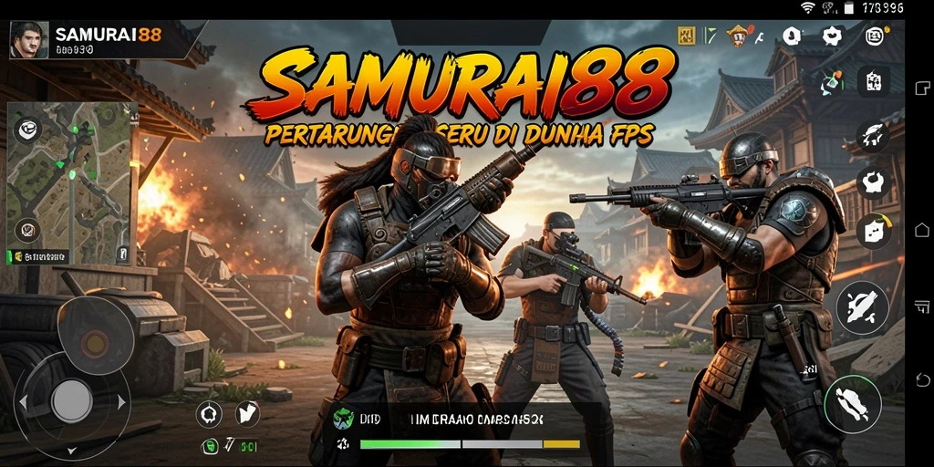 Tangkapan layar utama dari gameplay seru di SAMURAI88.