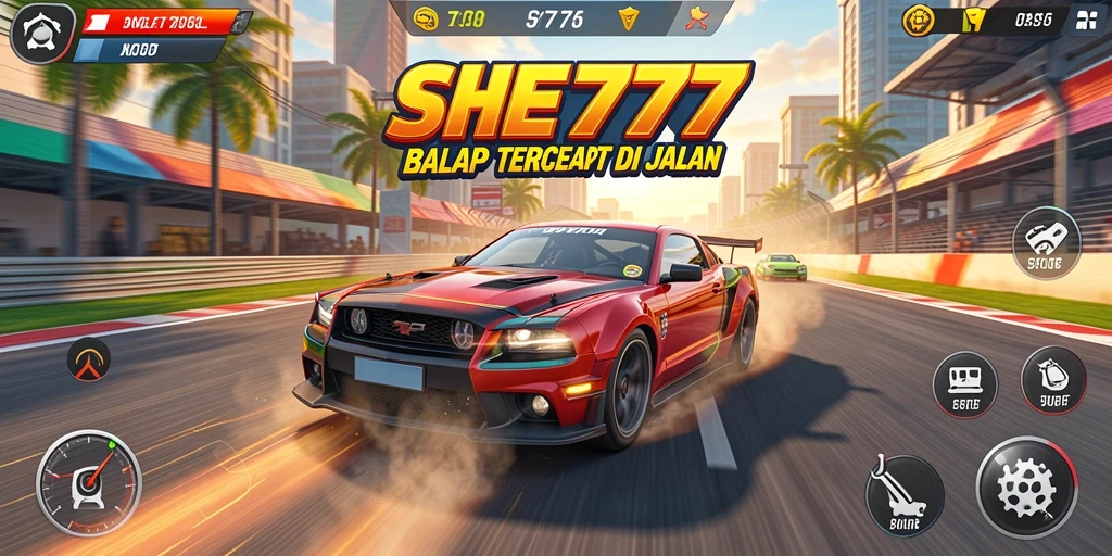 Gameplay balap yang seru dengan mobil cepat dan trek menarik.