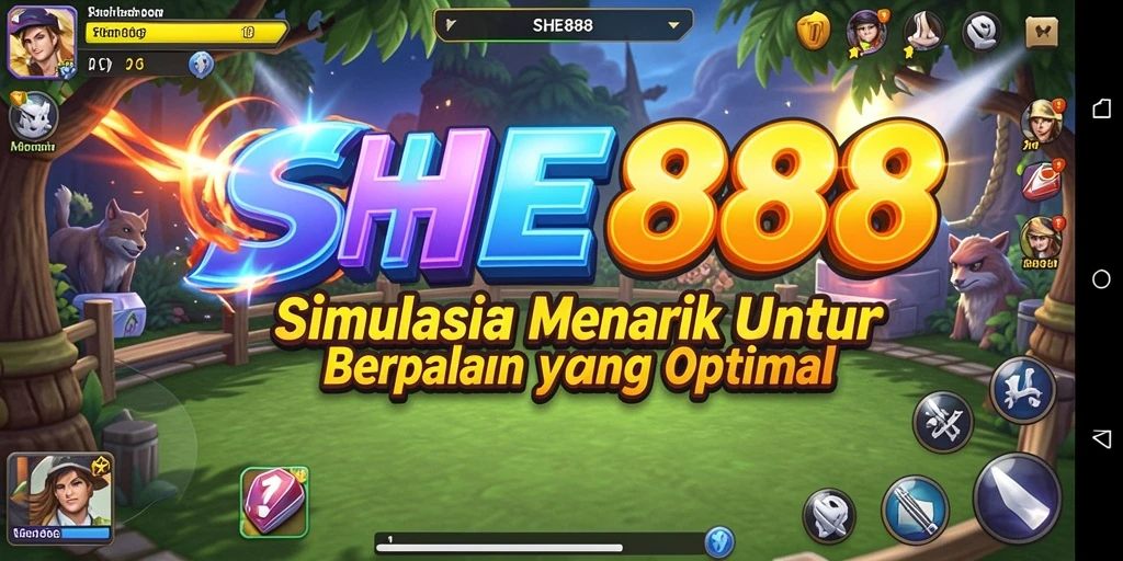 Screenshot gameplay SHE888 menampilkan simulasi interaktif yang menarik.