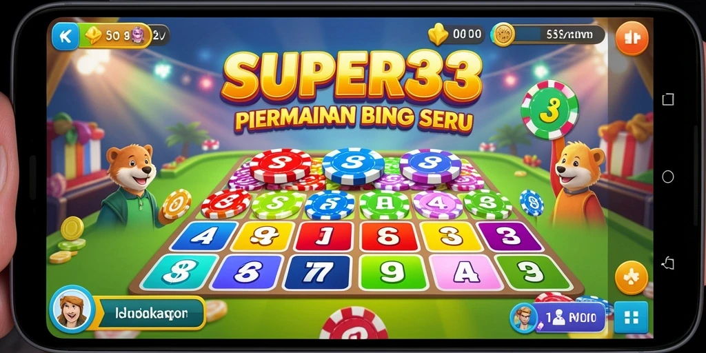 Tampilan gameplay SUPER33 yang menampilkan momen seru dalam permainan Bingo.