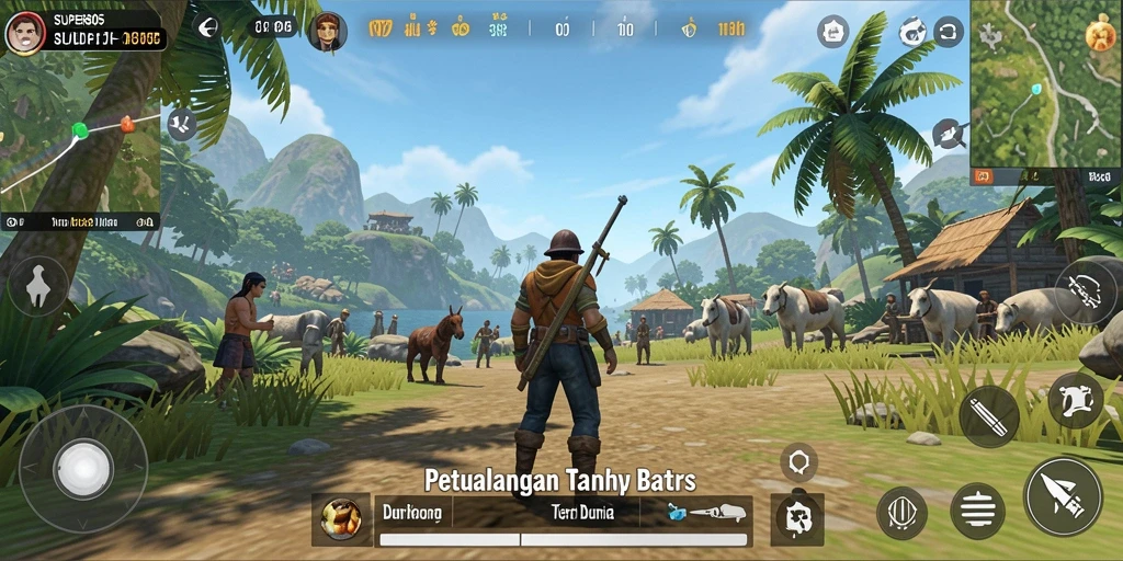Gameplay mendalam SUPER805 dalam dunia terbuka yang luas.