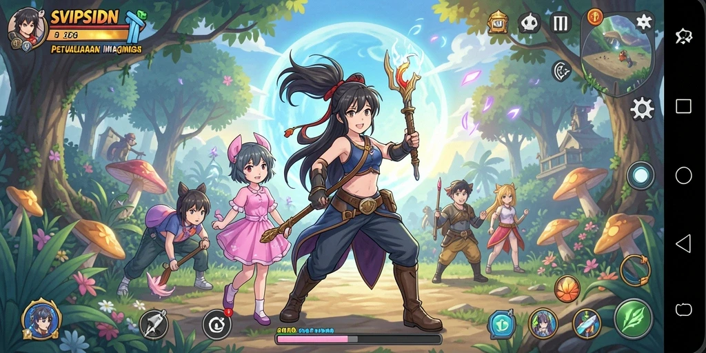 Tampilan gameplay menarik dari SVIPSIDN yang menampilkan karakter Anime.