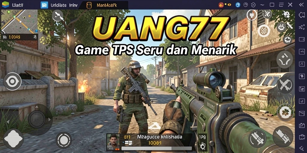 Tampilan gameplay dinamis dan seru dari UANG77 dalam genre TPS.
