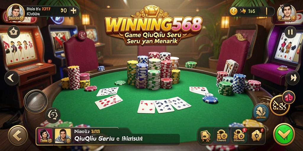 Tampilan gameplay menarik dari QiuQiu dalam WINNING568.