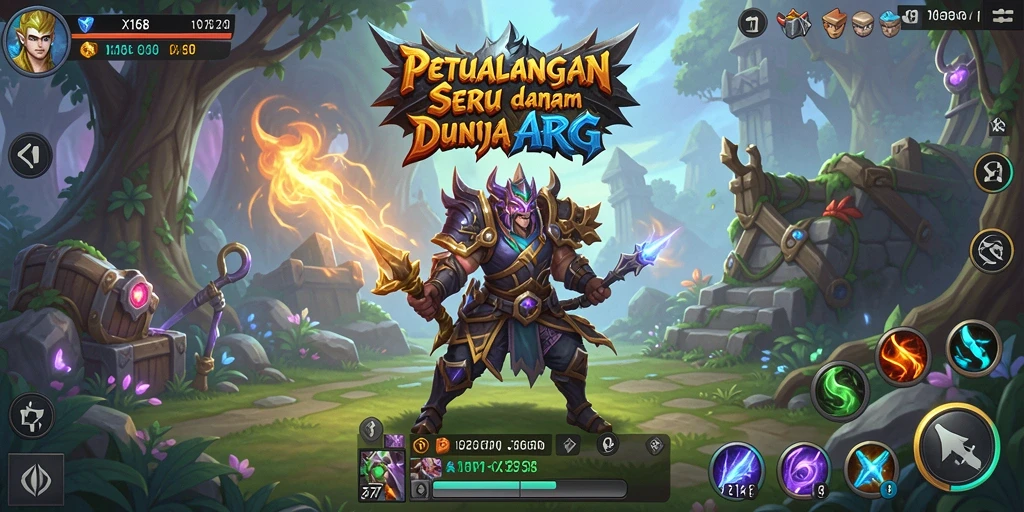 Tampilan gameplay menawan di X168 dengan pertempuran ARPG yang intens.